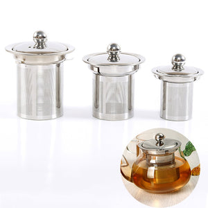 Reusable Stainless Steel Mesh Tea Infuser  With Lid